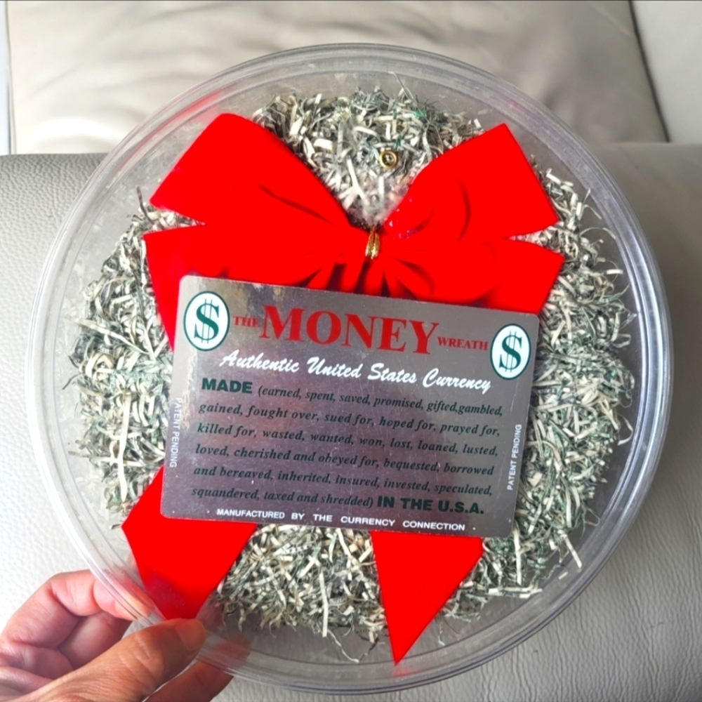 Money Wreath for christmas